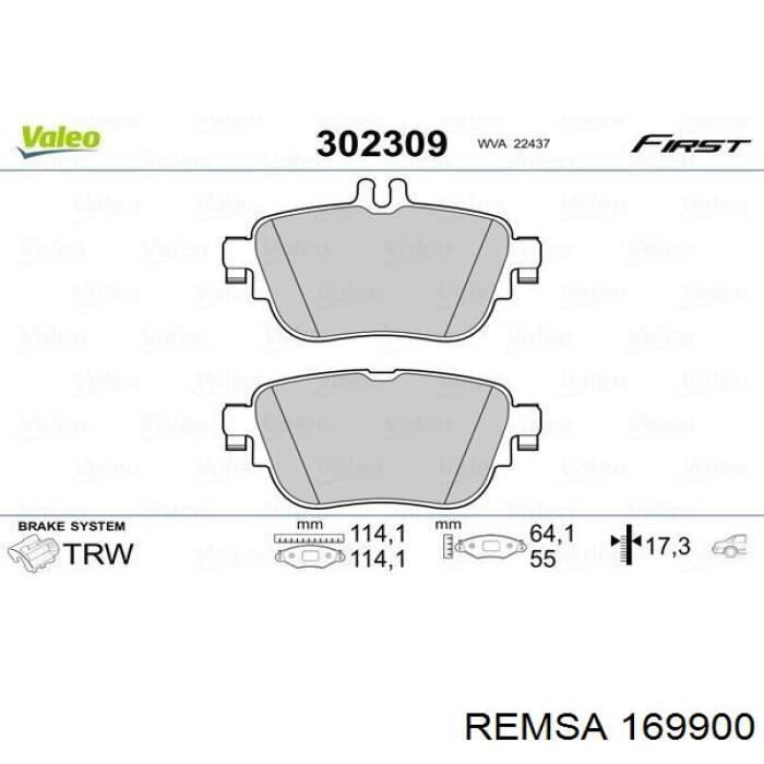 Купить 169900 Remsa Колодки тормозные