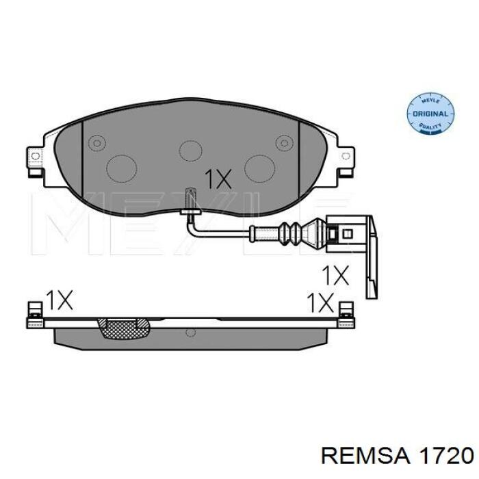 Передние тормозные колодки 1720 Remsa