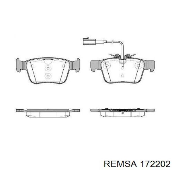 Задние тормозные колодки 172202 Remsa