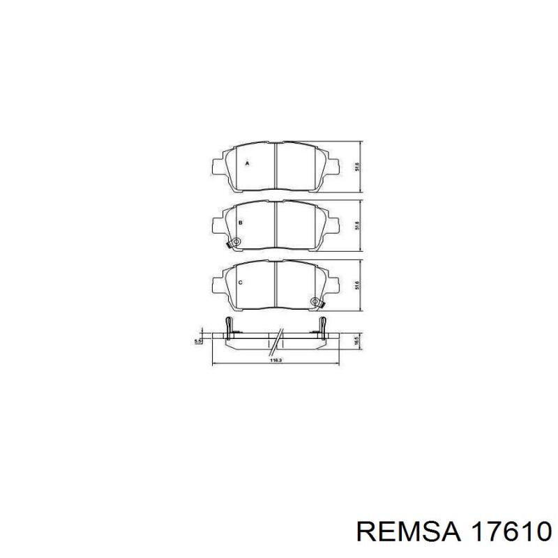 Колодки Remsa 17610 цена, от 20.26 USD