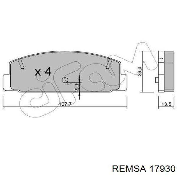 Колодки дисковые  Remsa 17930 цена, от 17.89 USD