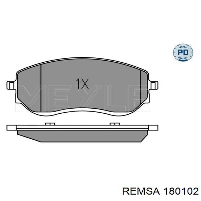 Тормозные колодки Remsa 180102