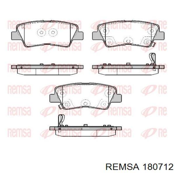 Передние тормозные колодки 180712 Remsa