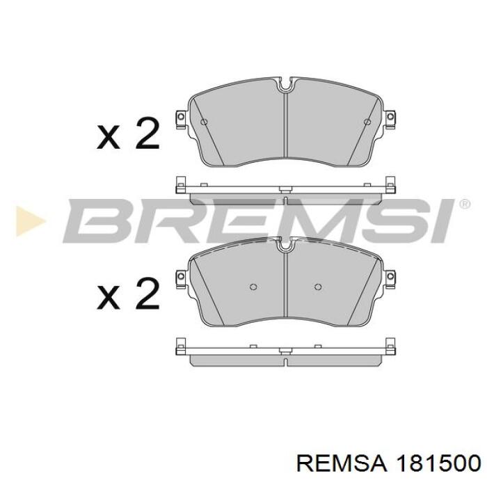 Передние тормозные колодки 181500 Remsa