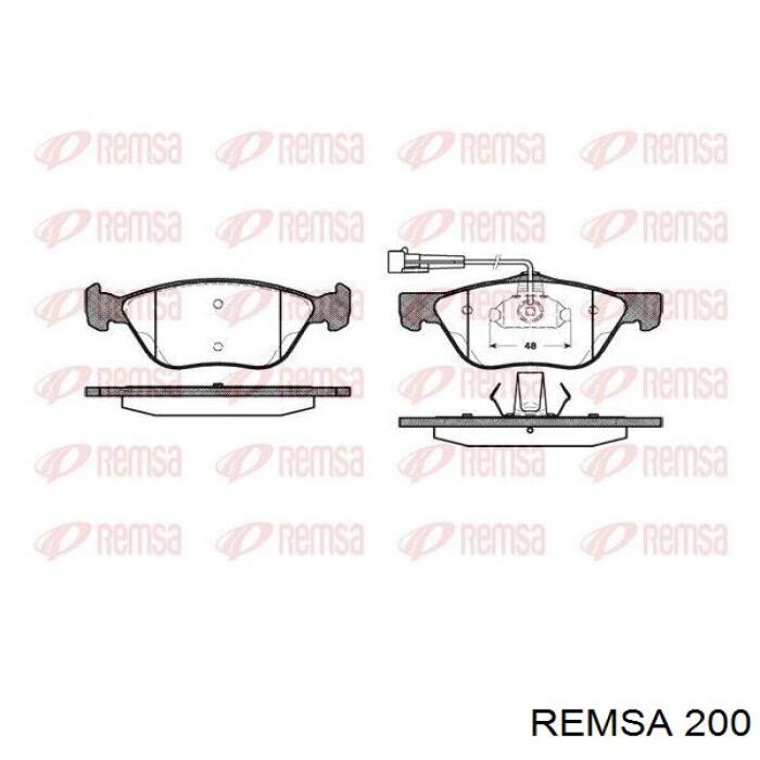 Передние тормозные колодки 200 Remsa