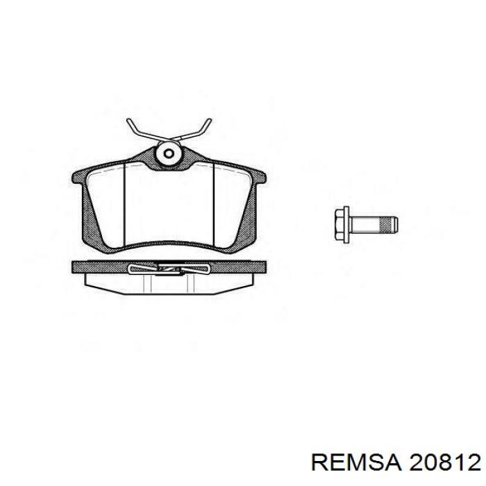 Передние тормозные колодки 20812 Remsa