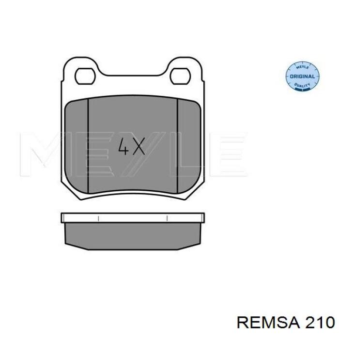 Передние тормозные колодки 210 Remsa