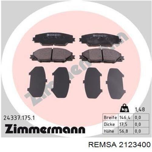Колодки Remsa 2123400 цена, от 25.79 USD