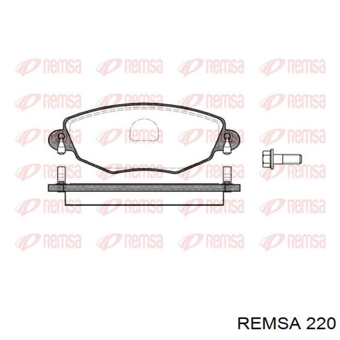 Передние тормозные колодки 220 Remsa