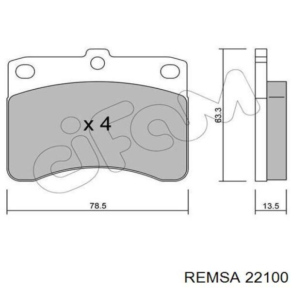 22100 Remsa Колодки передние