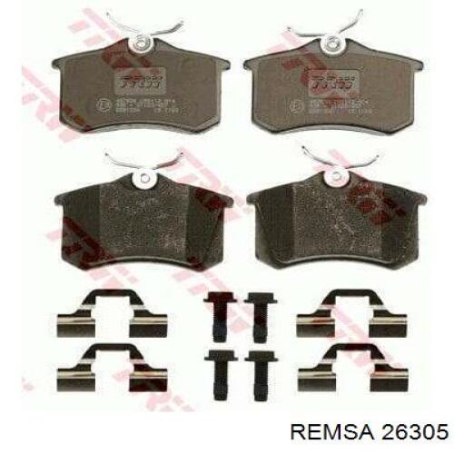 Задние тормозные колодки 26305 Remsa