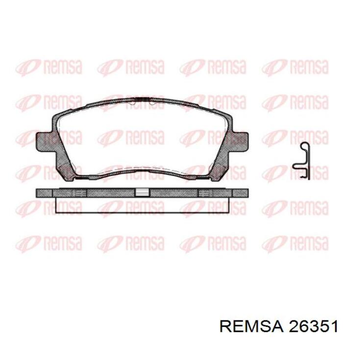 Задние тормозные колодки 26351 Remsa