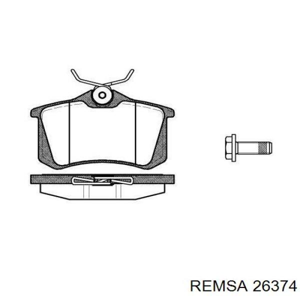 Задние дисковые колодки Remsa 26374