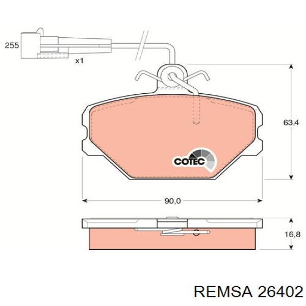 26402 Remsa Колодки передние