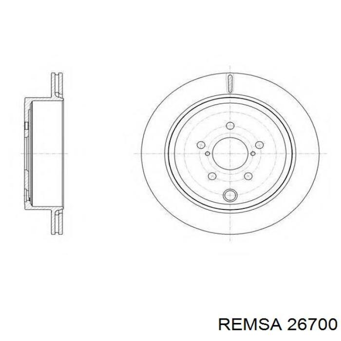 Передние тормозные колодки 26700 Remsa