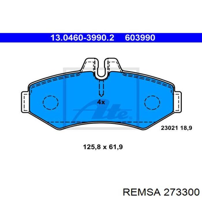 273300 Remsa Колодки тормозные дисковые комплект