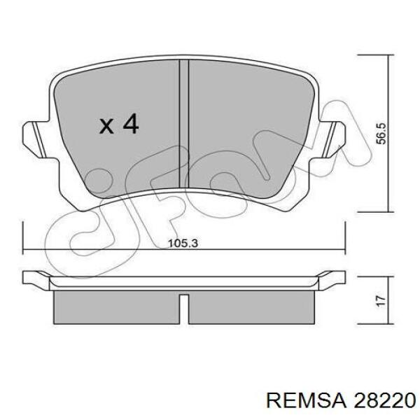 28220 Remsa Колодки тормозные дисковые комплект