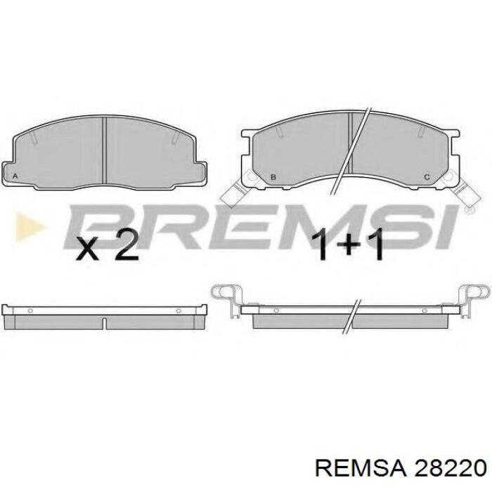 Колодки дисковые  Remsa 28220 цена, от 11.84 USD
