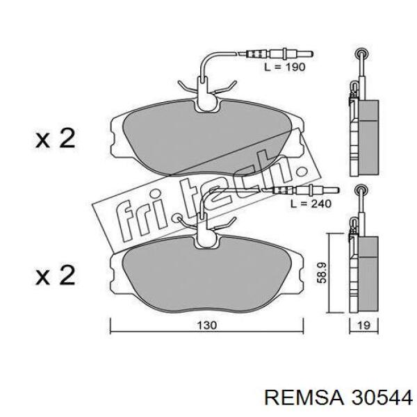 30544 Remsa Колодки передние