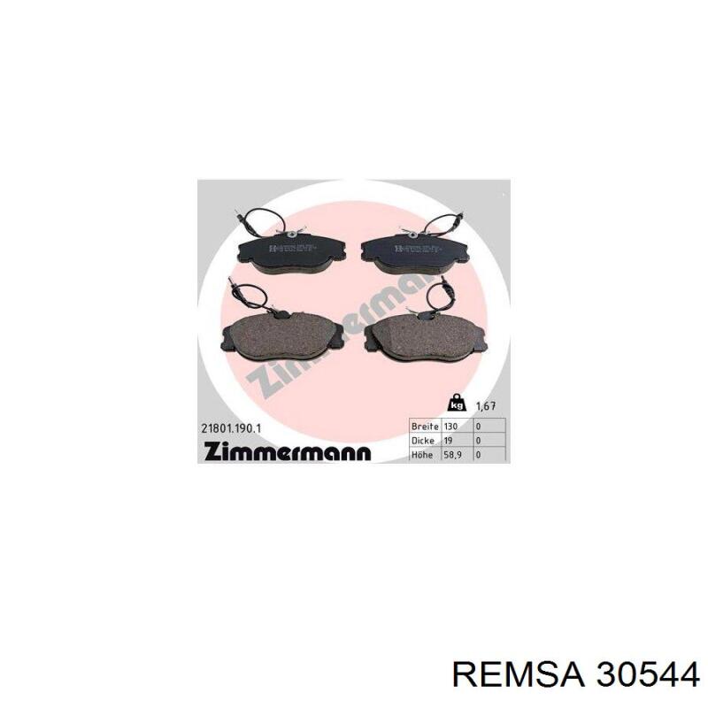 Передние тормозные колодки 30544 Remsa