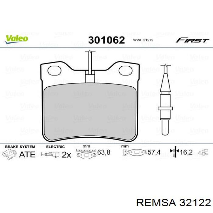 Колодки дисковые  Remsa 32122 цена, от 14.61 USD