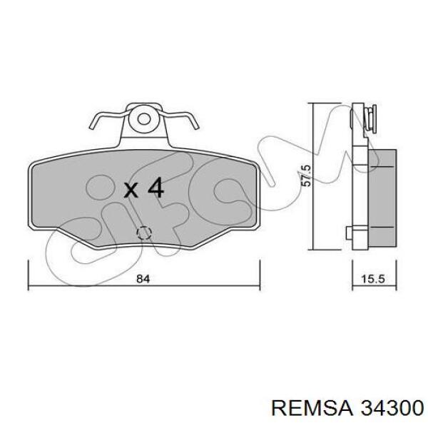 Колодки дисковые  Remsa 34300 цена, от 14.65 USD