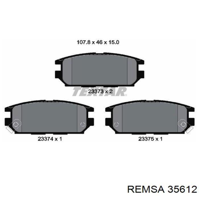 Задние тормозные колодки 35612 Remsa