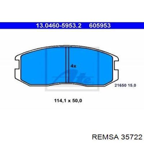 Колодки Remsa 35722 цена, от 15.02 USD