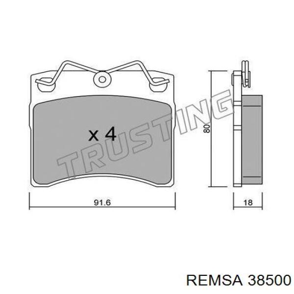 Передние тормозные колодки 38500 Remsa