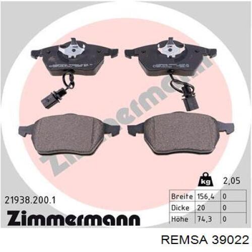Колодки Remsa 39022 цена, от 31.67 USD