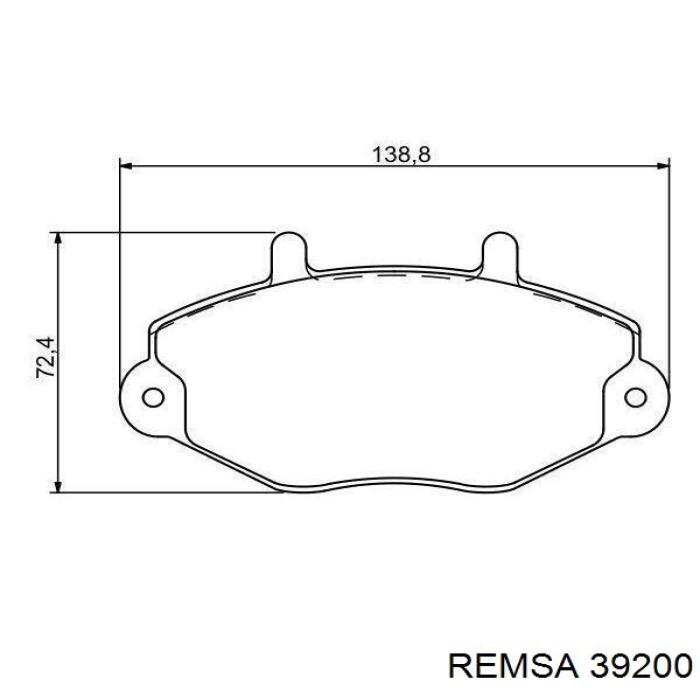 39200 Remsa Колодки передние