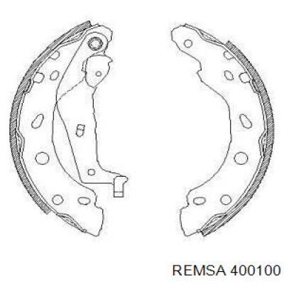 Задние барабанные колодки 400100 Remsa