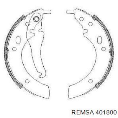 Задние барабанные колодки 401800 Remsa