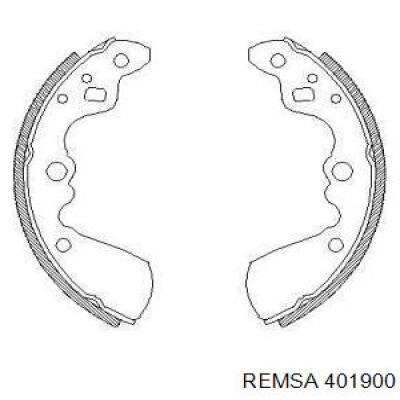 Задние барабанные колодки 401900 Remsa