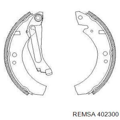 Задние барабанные колодки 402300 Remsa