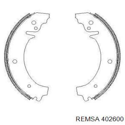 Задние барабанные колодки 402600 Remsa