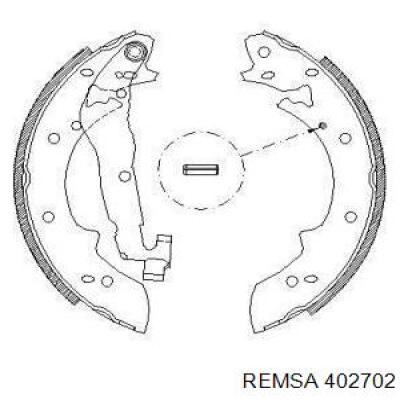 402702 Remsa Барабанные тормозные колодки