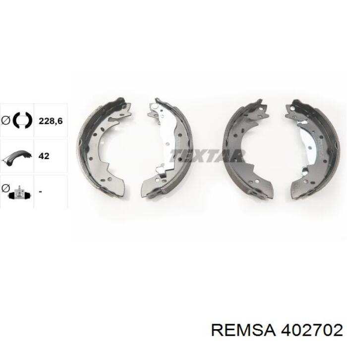 Тормоза рабочие задние ножные и тормозные барабаны Remsa 402702 цена, от 26.46 USD