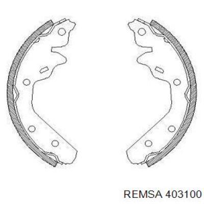 Задние барабанные колодки 403100 Remsa