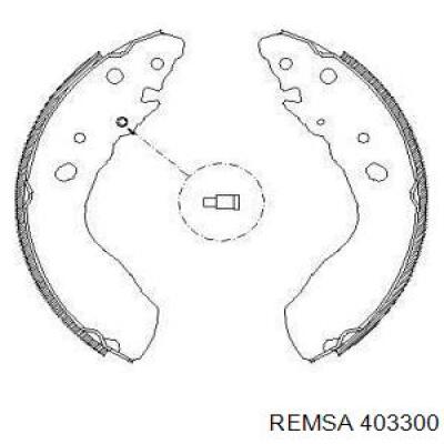 Задние барабанные колодки 403300 Remsa