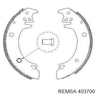 Задние барабанные колодки 403700 Remsa