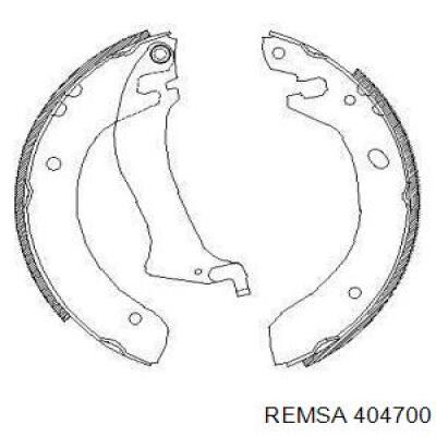 Задние барабанные колодки 404700 Remsa