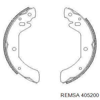 Задние барабанные колодки 405200 Remsa