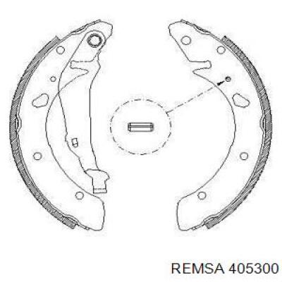 Задние барабанные колодки 405300 Remsa