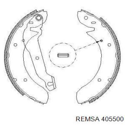 Задние барабанные колодки 405500 Remsa