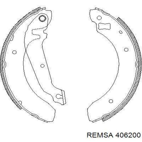 Задние барабанные колодки 406200 Remsa