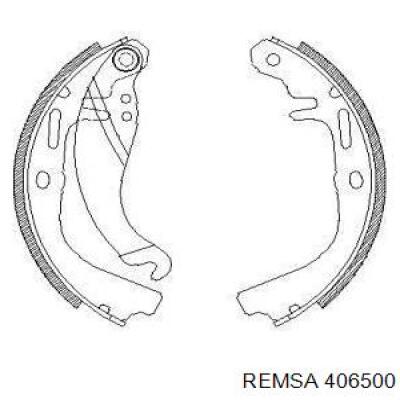 Задние барабанные колодки 406500 Remsa