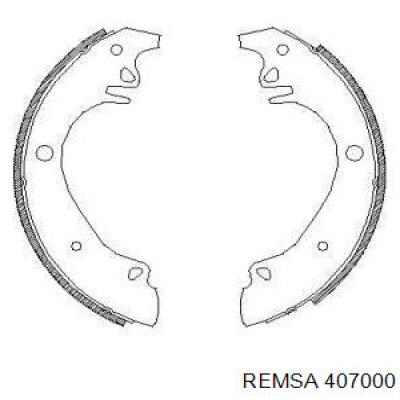 Задние барабанные колодки 407000 Remsa