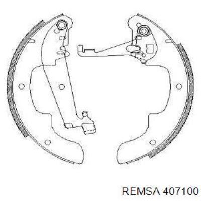 Задние барабанные колодки 407100 Remsa