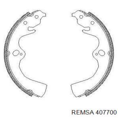 Задние барабанные колодки 407700 Remsa